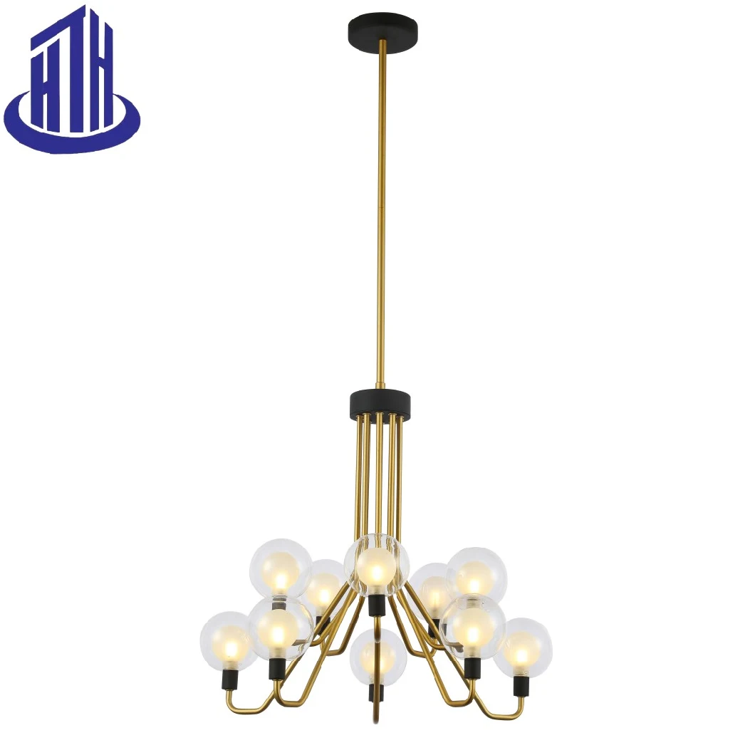 G9 Lighting Glass Copper Interior Ceiling Decorative Chandelier Pendant Lighting (6008)