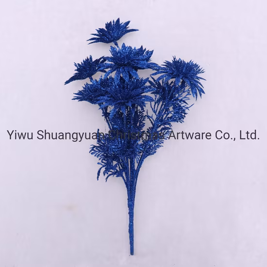 크리스마스 장식을 위한 반짝이는 붉은 생기 넘치는 단풍나무 인공 크리스마스 트리 가지