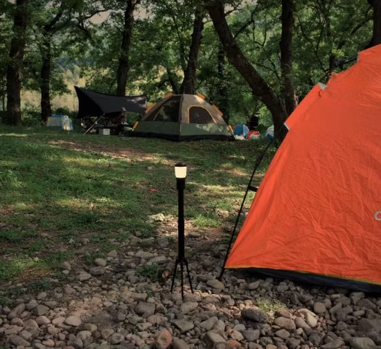 5W 개폐식 COB LED 비상 캠핑 조명, 장식용 휴대용 방수 야외 캠핑 램프, 3가지 모드가 있는 접이식 LED 캠핑 조명