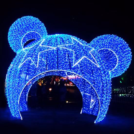 맞춤형 야외 크리스마스 장식 조명 순록 및 산타클로스 테마 조명